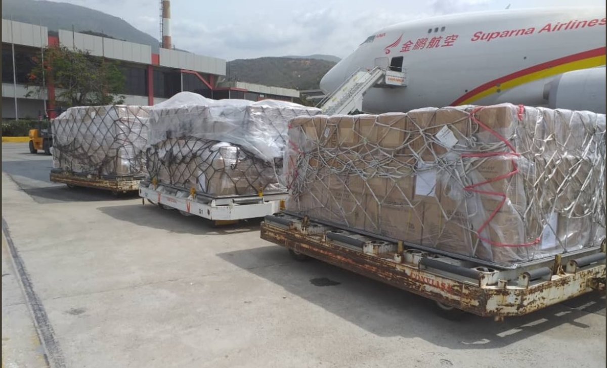 Llegó a Venezuela nueva ayuda humanitaria proveniente de China