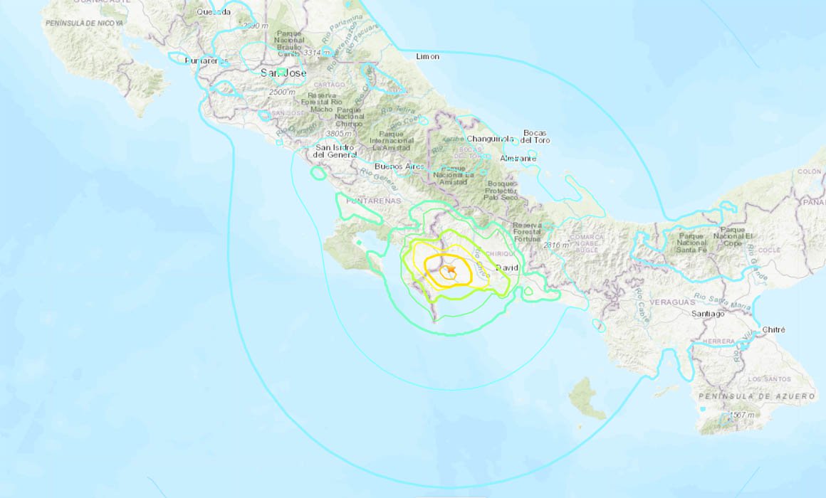 Fuerte sismo sacudió frontera entre Costa Rica y Panamá