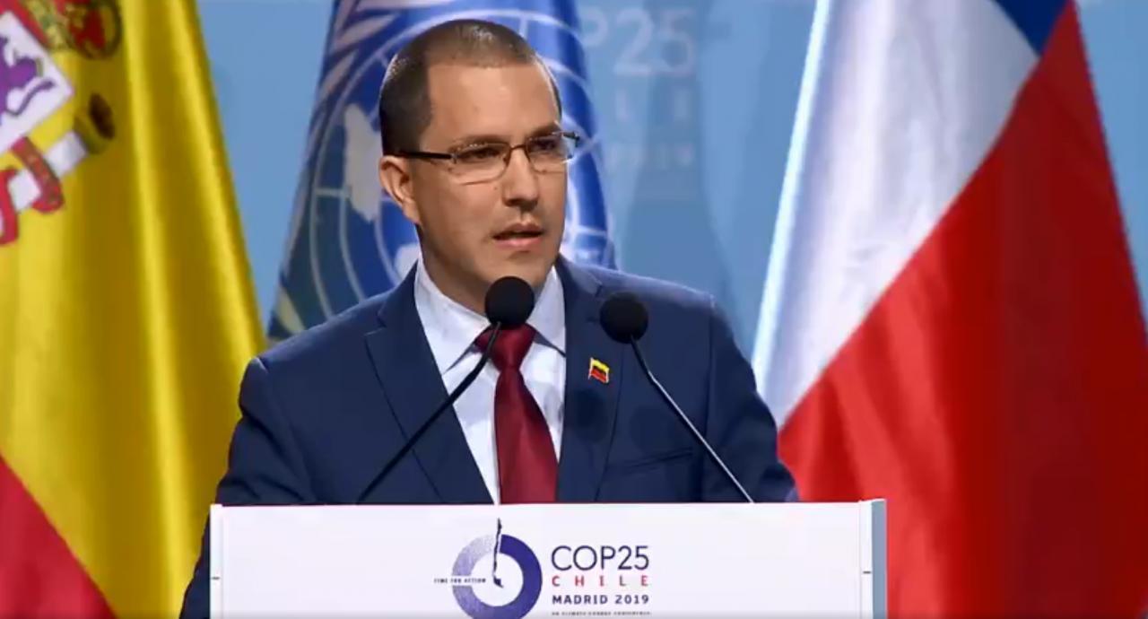 Arreaza recibe desaire durante su intervención Cumbre Mundial del Cambio Climático