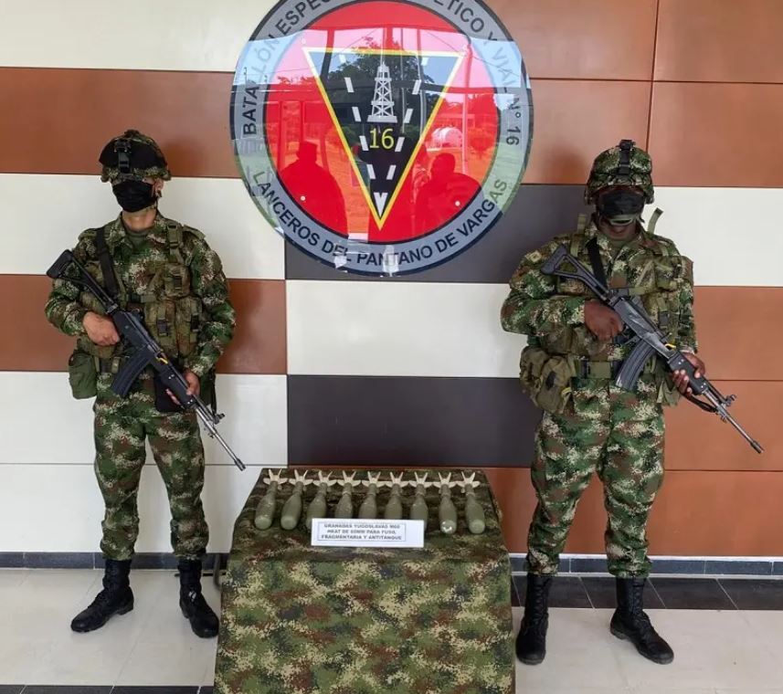 Ejército colombiano confirma que granadas incautadas a disidentes son de Guardia Nacional de Venezuela