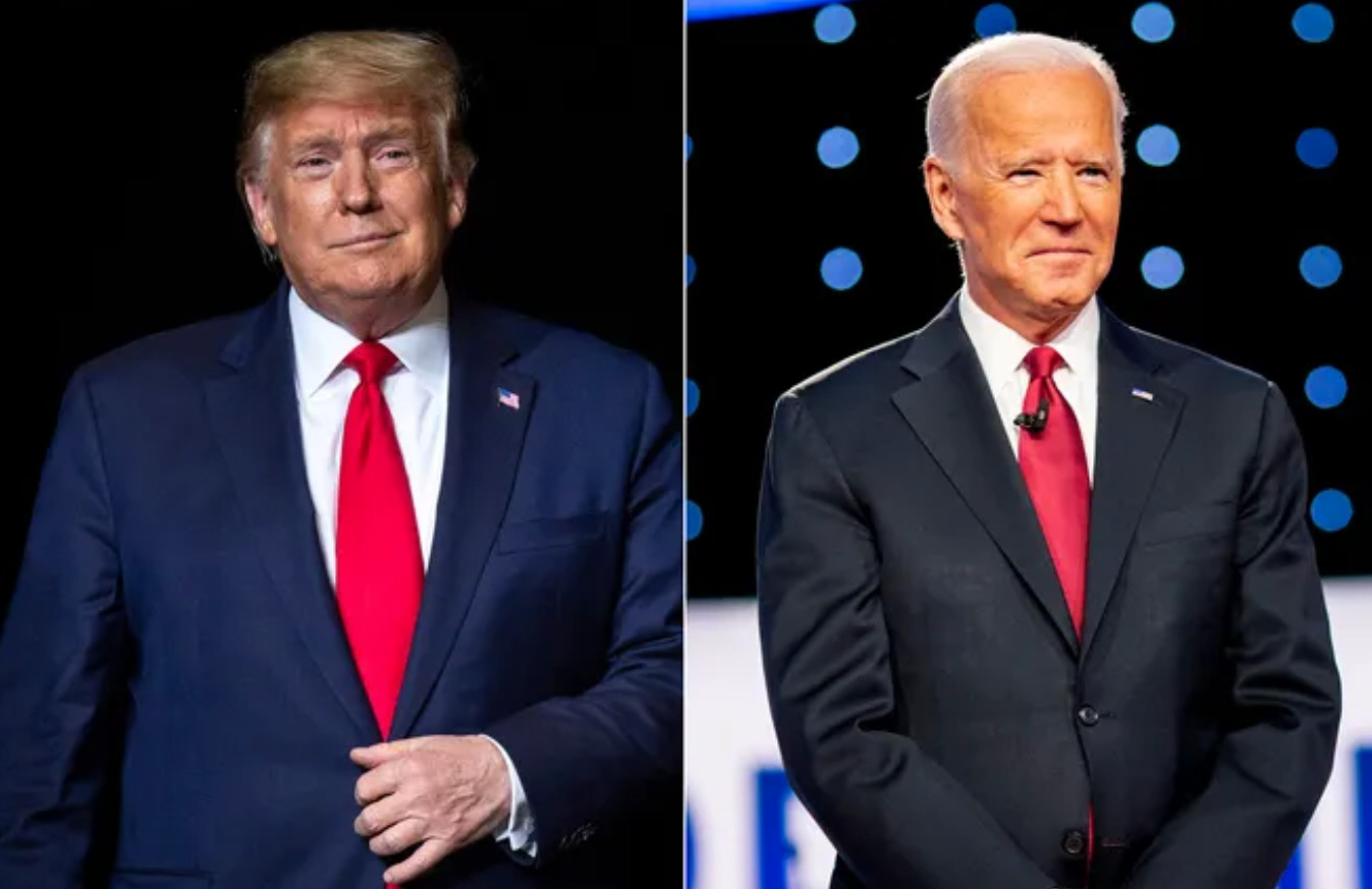 Trump sube en las encuestas y empata virtualmente con Joe Biden