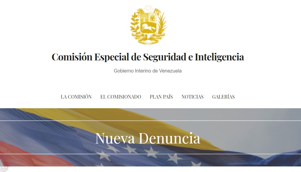 Este portal recogerá denuncias anónimas contra los criminales de Maduro