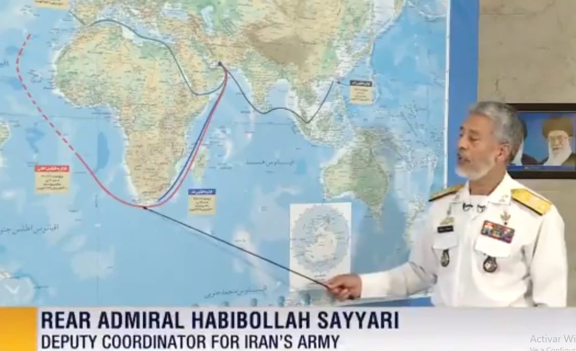 El verdadero destino del buque de la Armada de Irán en el océano Atlántico