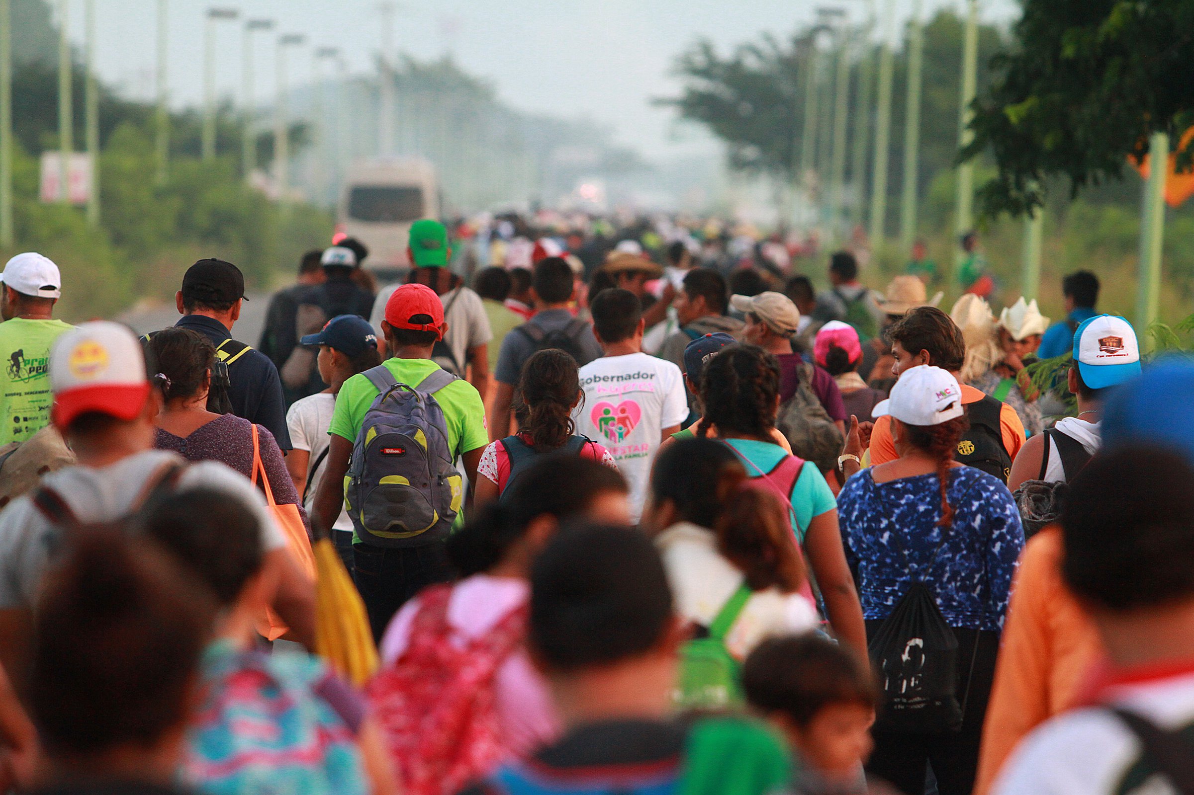 Migrantes venezolanos forman parte de caravana que va de México a EEUU