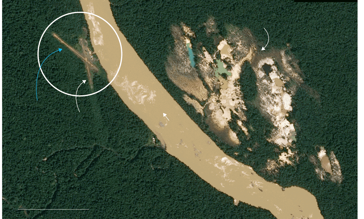 Fotos satelitales revelan los campamentos y las narcopistas del Arco Minero