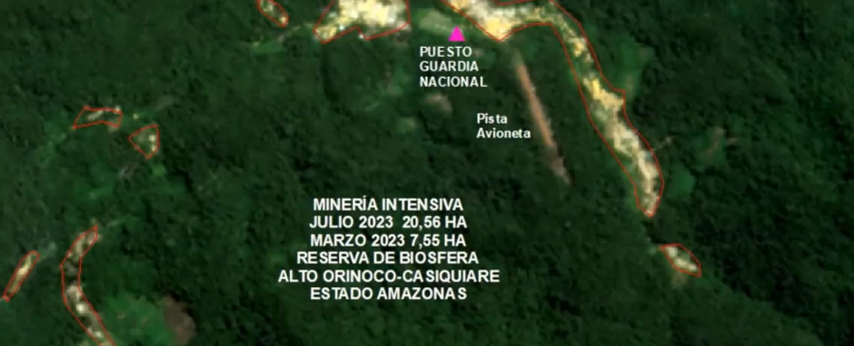 Imágenes satelitales demuestran la falsedad de la operación contra la minería ilegal de Maduro en el Alto Orinoco